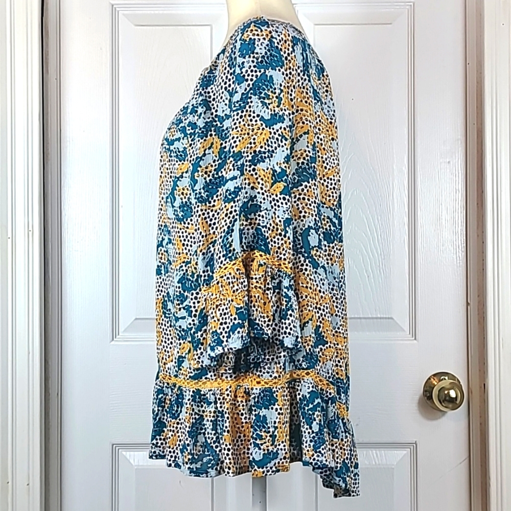 Fever Mixed Prints Blouse - Picture 6 of 12